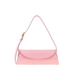 Jil Sander Women Pink Leather Small Cannolo Shoulder Bag